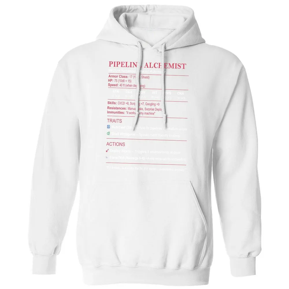 DEVOPS Stats (Pipeline Alchemist) Classic Unisex Hoodie - White - 11