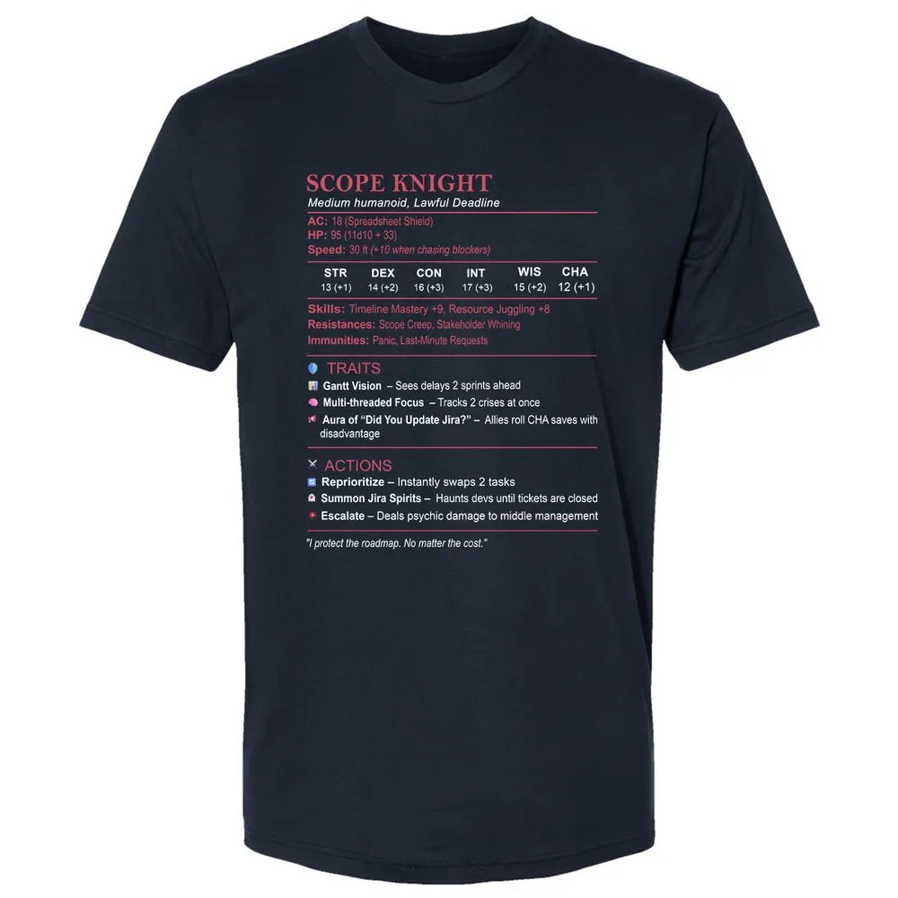 PM Stats Premium Unisex T-Shirt - Midnight Navy - 2