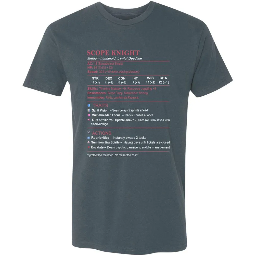 PM Stats Premium Unisex T-Shirt - Indigo - 15