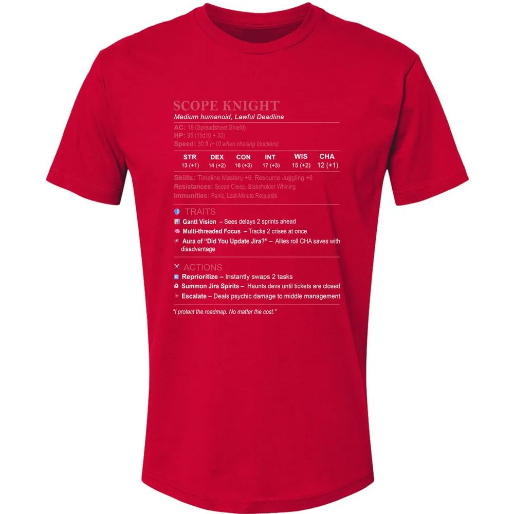 PM Stats Premium Unisex T-Shirt - Red - 6