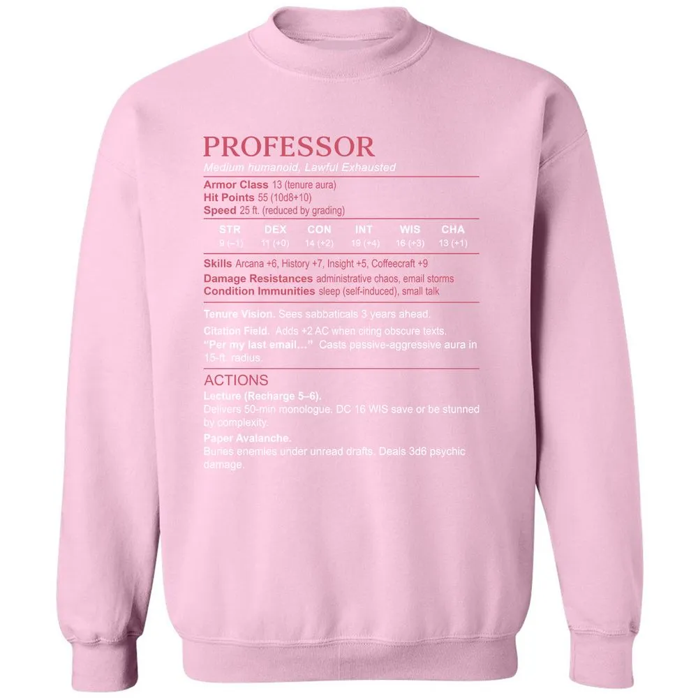 Professor Stats Classic Unisex Sweatshirt - Light Pink - 3