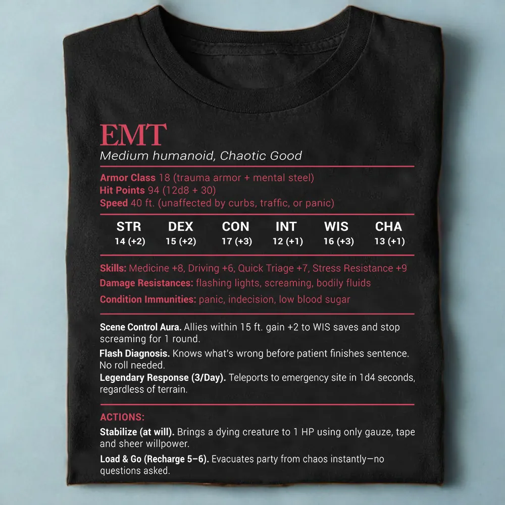 EMT Stats Classic Unisex T-Shirt - 1