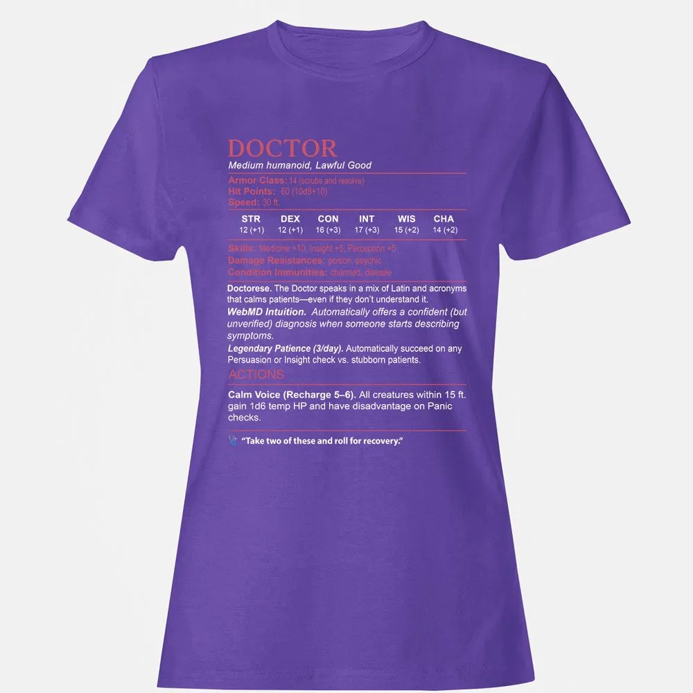 Doctor Stats Women's T-Shirt - Purple - 12