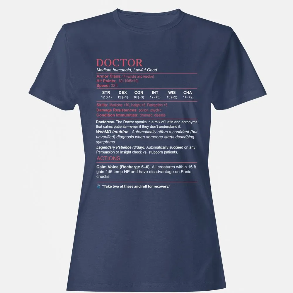Doctor Stats Women's T-Shirt - Navy - 10