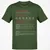 Fighter Pilot Stats Classic Unisex T-Shirt - Military Green - 6