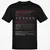 Flight Attendant Stats Classic Unisex T-Shirt - Black - 1