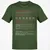 Flight Attendant Stats Classic Unisex T-Shirt - Military Green - 6