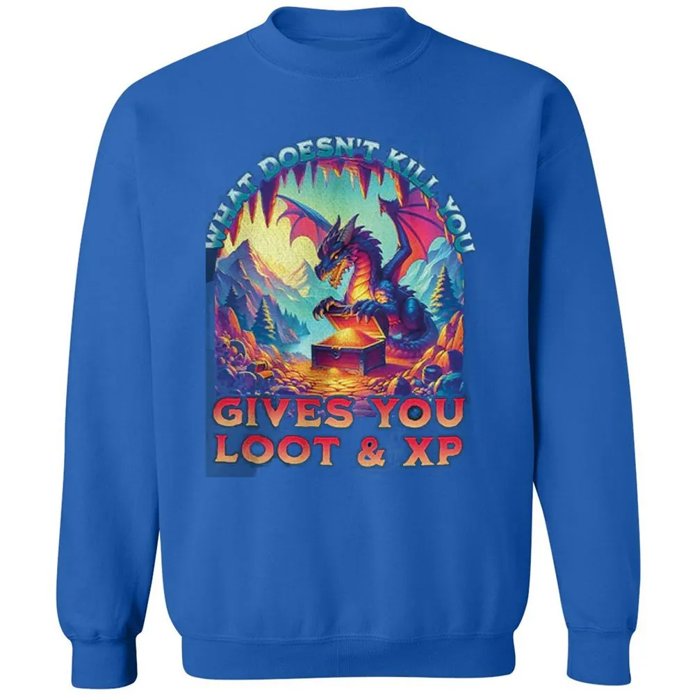 What Doesn't Kill You Give You Loot & XP Classic Unisex Sweatshirt - Royal - 9