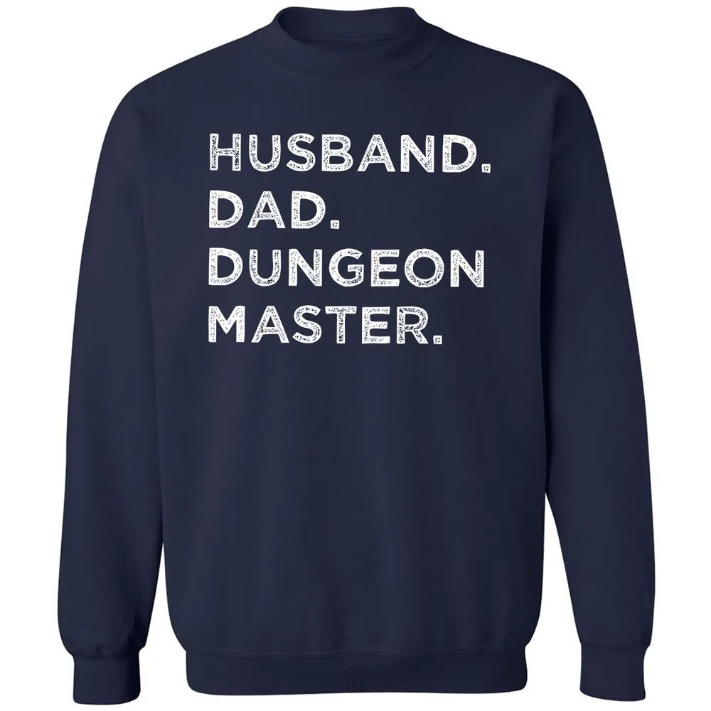 Husband Dad Dungeon Master Classic Unisex Sweatshirt - Navy - 2