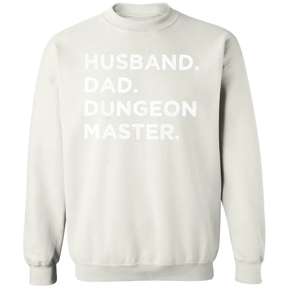 Husband Dad Dungeon Master Classic Unisex Sweatshirt - White - 12