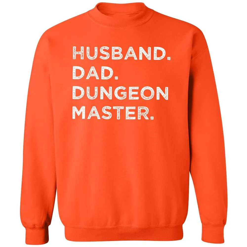 Husband Dad Dungeon Master Classic Unisex Sweatshirt - Orange - 10