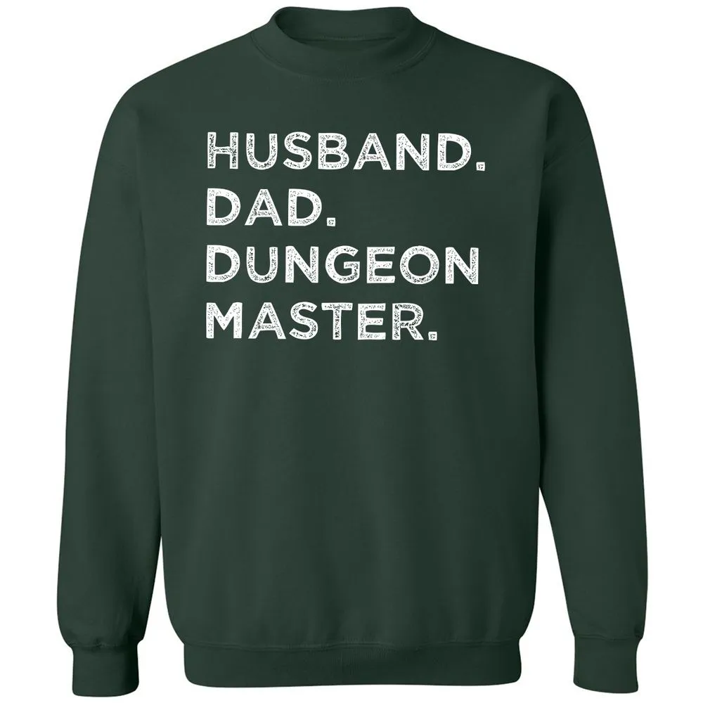 Husband Dad Dungeon Master Classic Unisex Sweatshirt - Forest Green - 4
