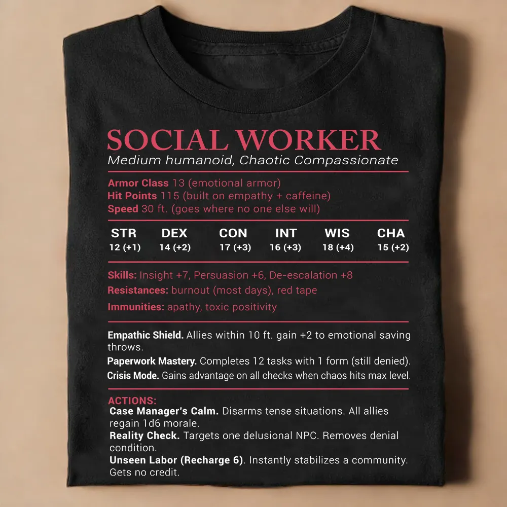 Social Worker Stats Classic Unisex T-Shirt - 1