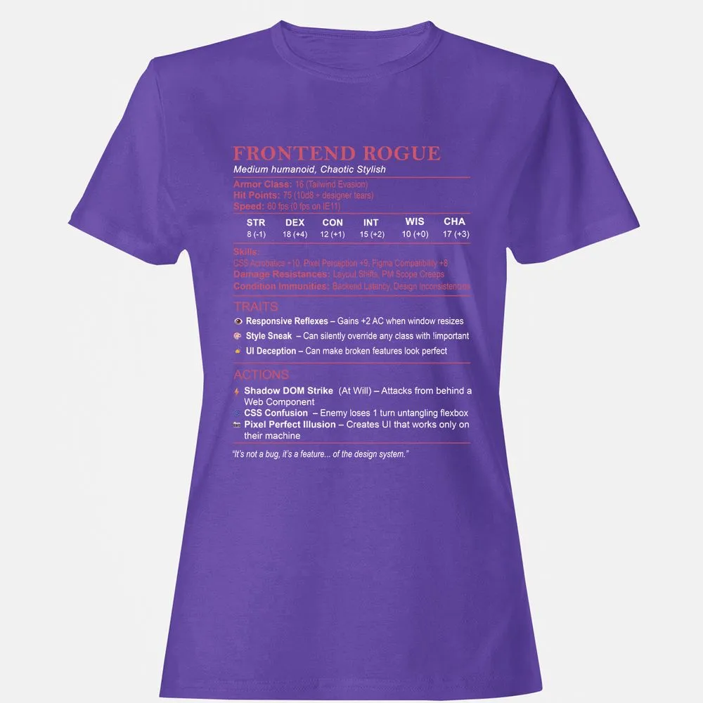 Frontend Rogue Women's T-Shirt - Purple - 12