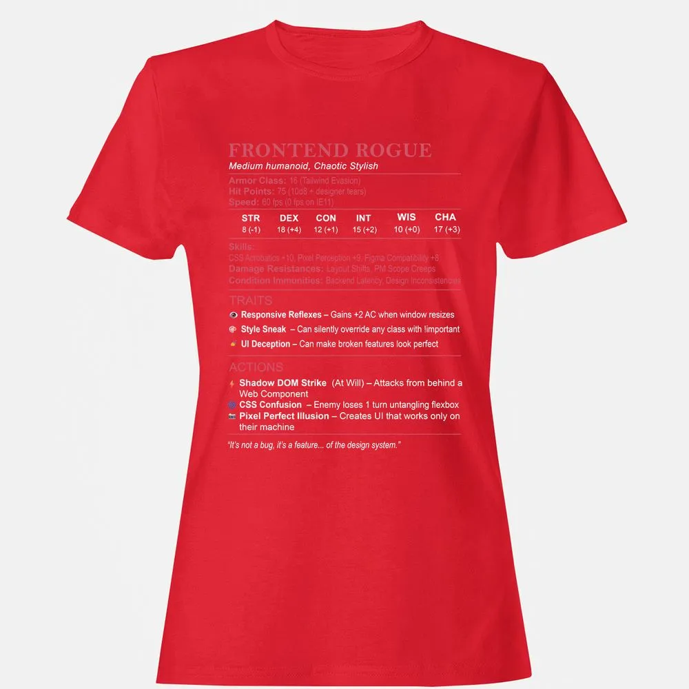 Frontend Rogue Women's T-Shirt - Red - 13