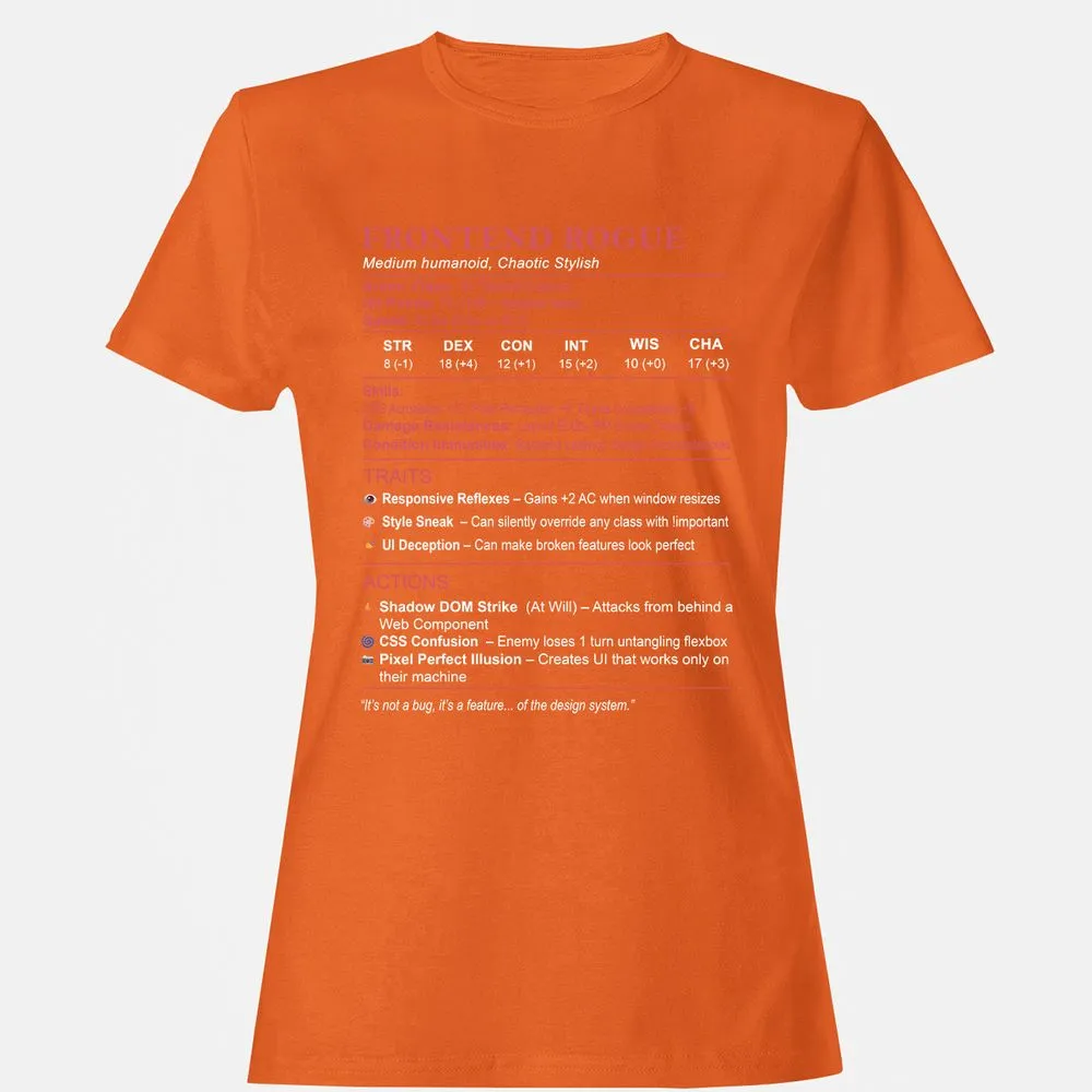 Frontend Rogue Women's T-Shirt - Orange - 11