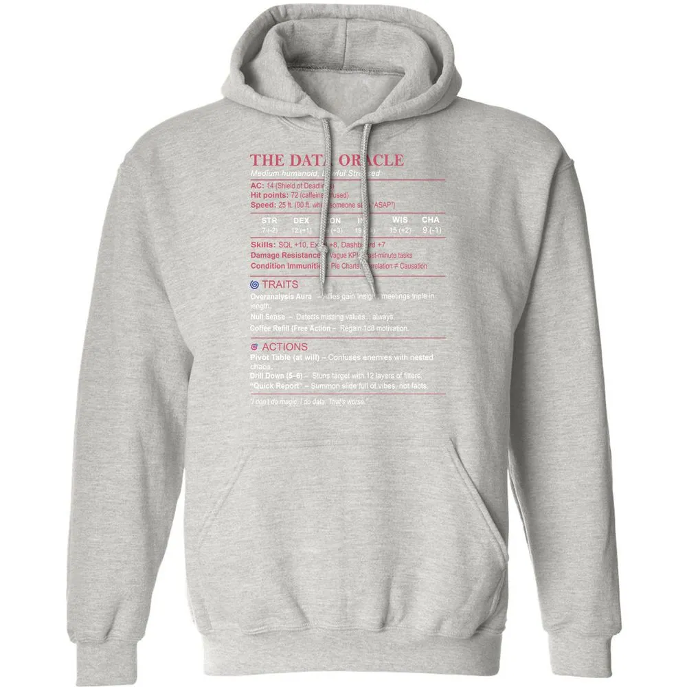 Data Analyst Stats (The Data Oracle) Classic Unisex Hoodie - Ash - 8