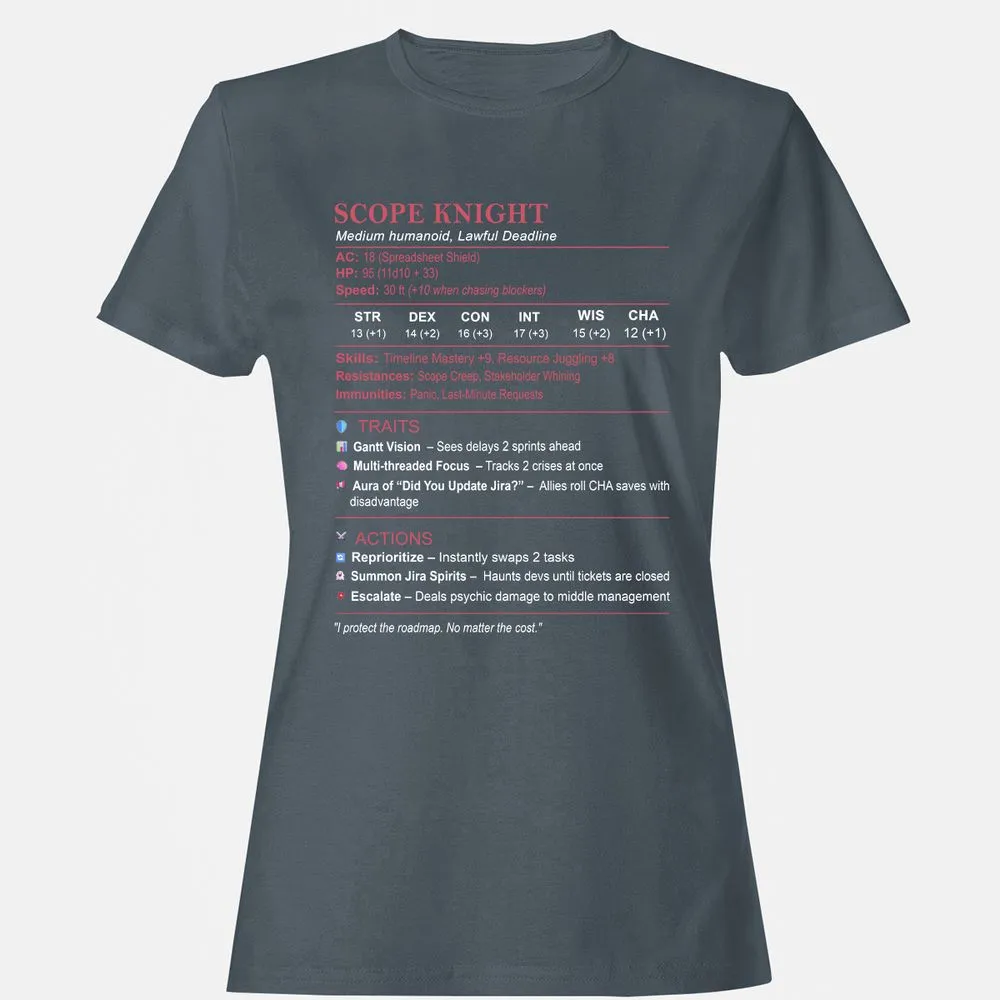 PM Stats Women's T-Shirt - Charcoal - 3