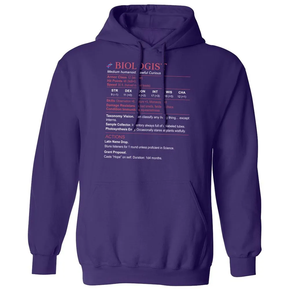 Biologist Stats Classic Unisex Hoodie - Purple - 6