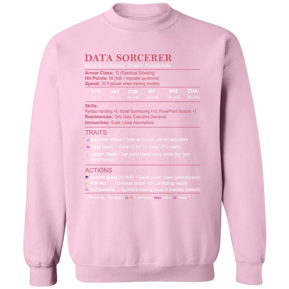 Data Scientist Stats (Data Sorcerer) - Light Pink - 3