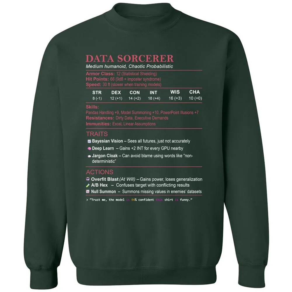 Data Scientist Stats (Data Sorcerer) - Forest Green - 4