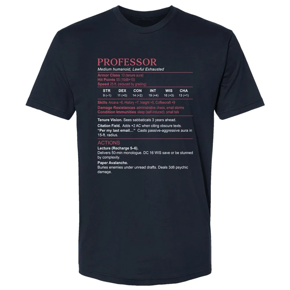 Professor Stats Premium Unisex T-Shirt - Midnight Navy - 2