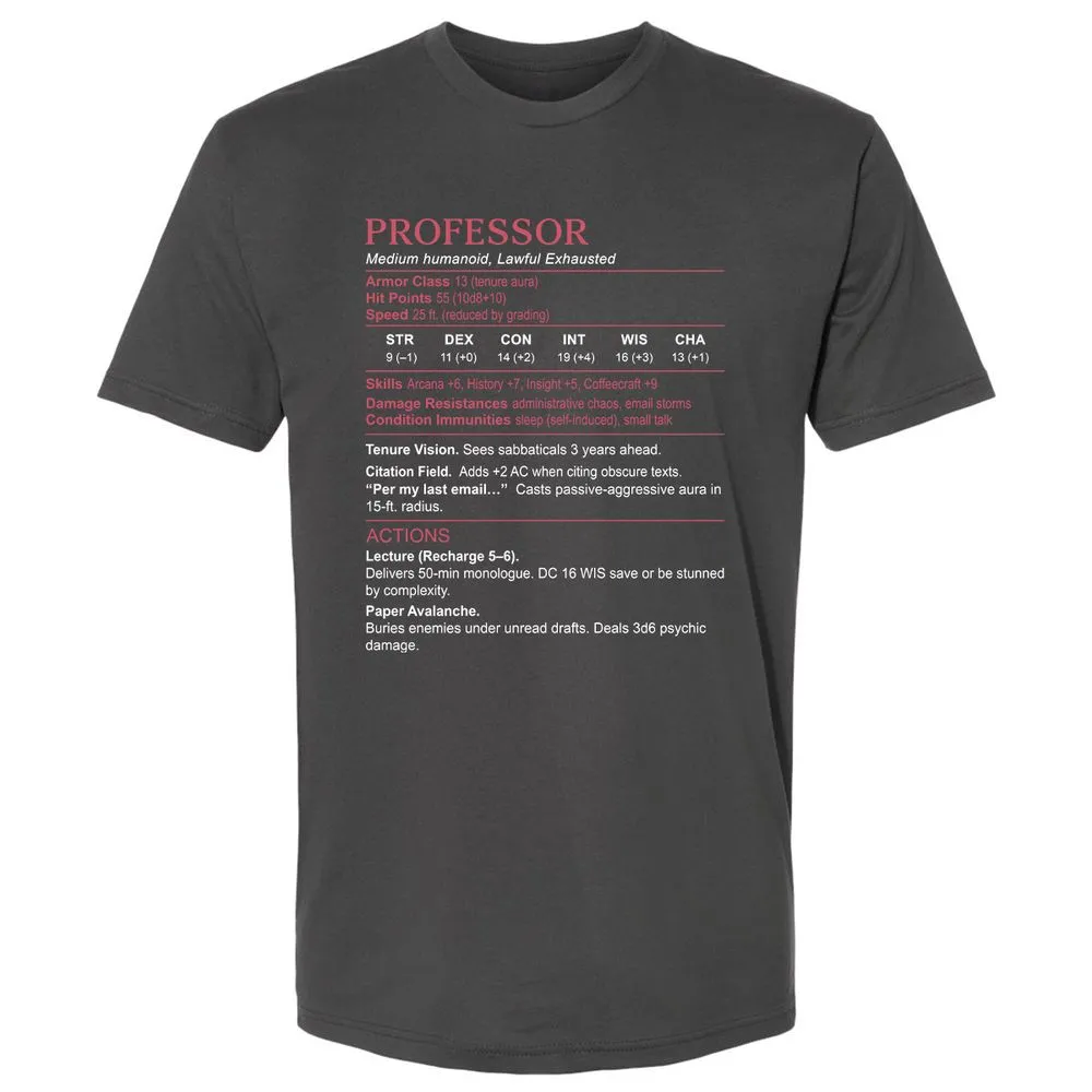 Professor Stats Premium Unisex T-Shirt - Heavy Metal - 8