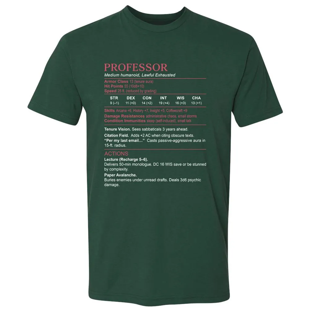 Professor Stats Premium Unisex T-Shirt - Forest Green - 13