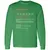 Biologist Stats Long Sleeve T-Shirt - Irish Green - 10