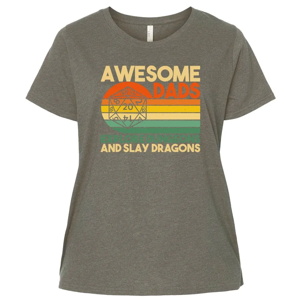 Awesome Dads Explore Dungeons Ladies Curvy Jersey - Bamboo Blackout - 2