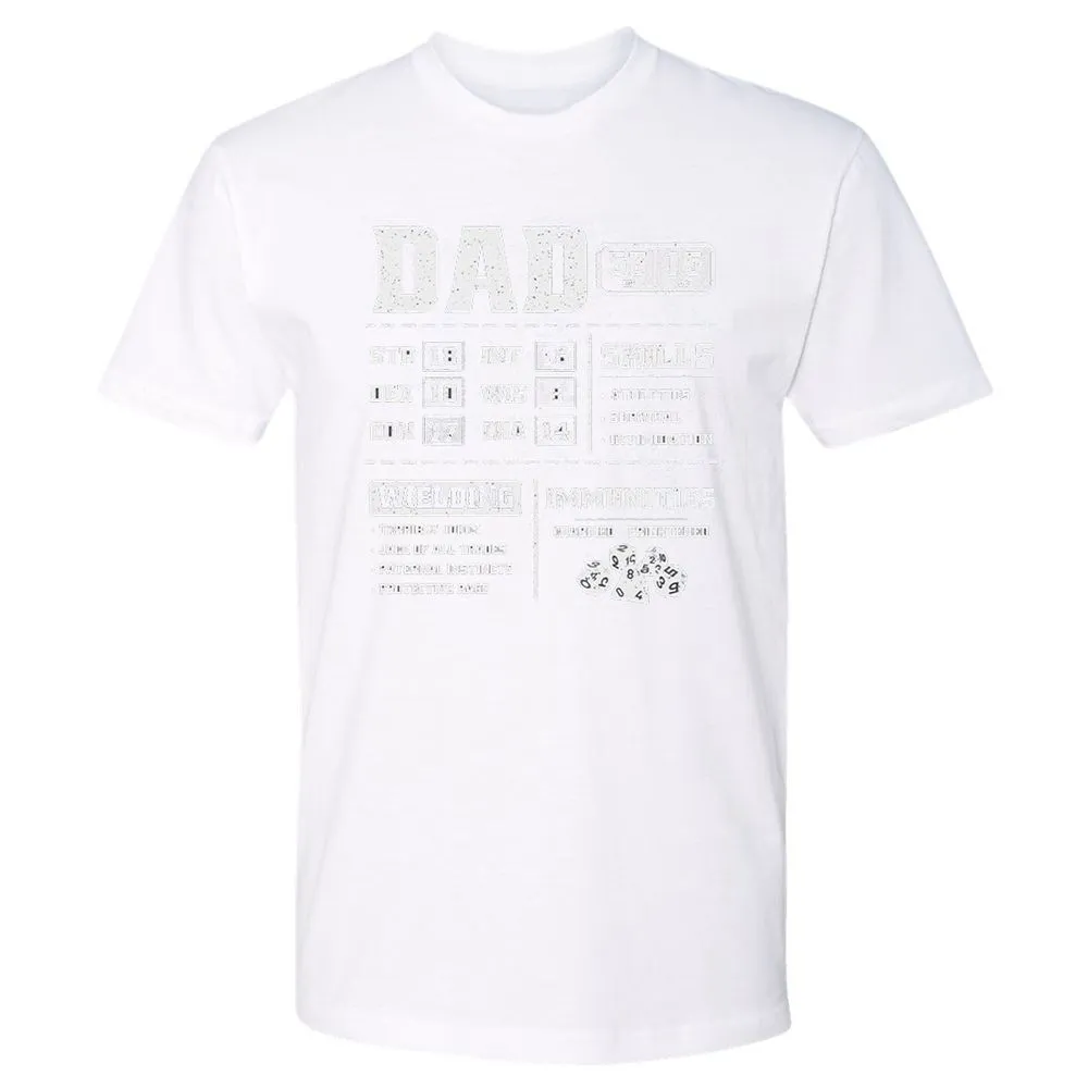 Dad Stat Block 2 Premium Unisex T-Shirt - White - 4