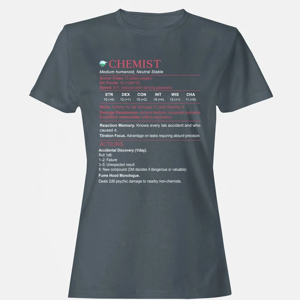 Chemist Stats Women's T-Shirt - Charcoal - 3