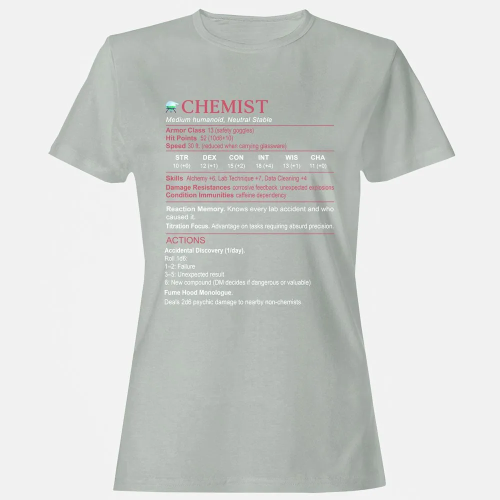 Chemist Stats Women's T-Shirt - Ash - 2