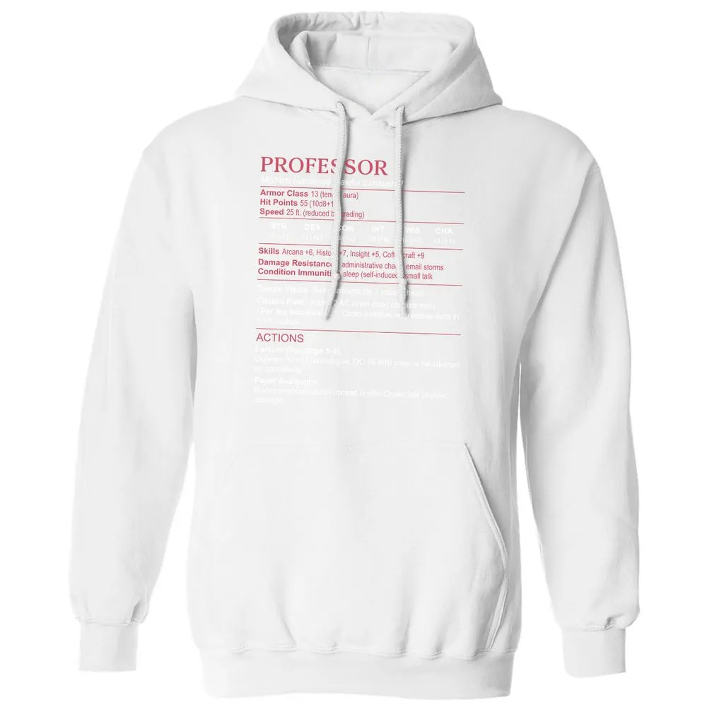 Professor Stats Classic Unisex Hoodie - White - 11