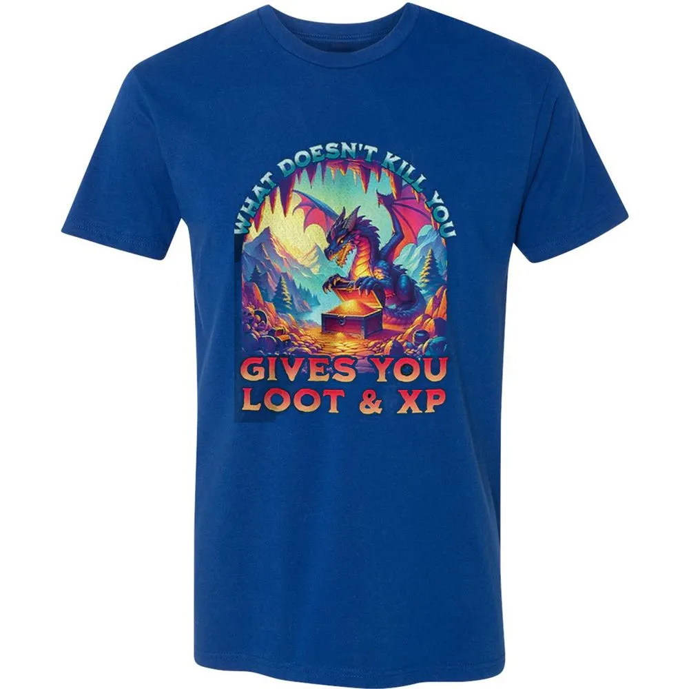 What Doesn't Kill You Give You Loot & XP Premium Unisex T-Shirt - Royal - 10