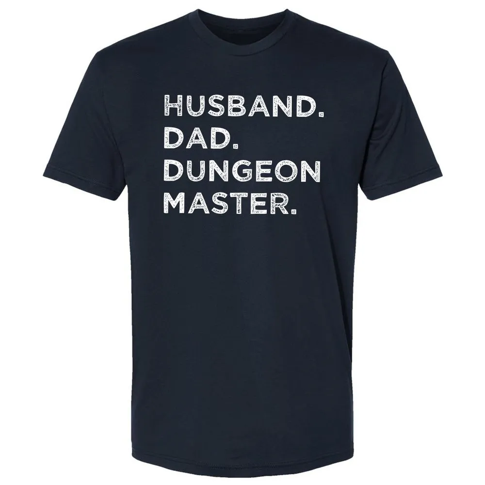 Husband Dad Dungeon Master Premium Unisex T-Shirt - Midnight Navy - 2