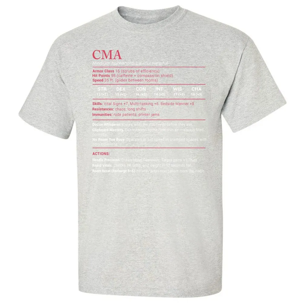CMA Stats Classic Unisex T-Shirt - Ash - 2