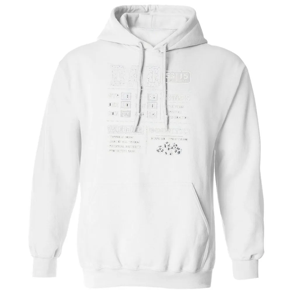 Dad Stat Block 2 Classic Unisex Hoodie - White - 11