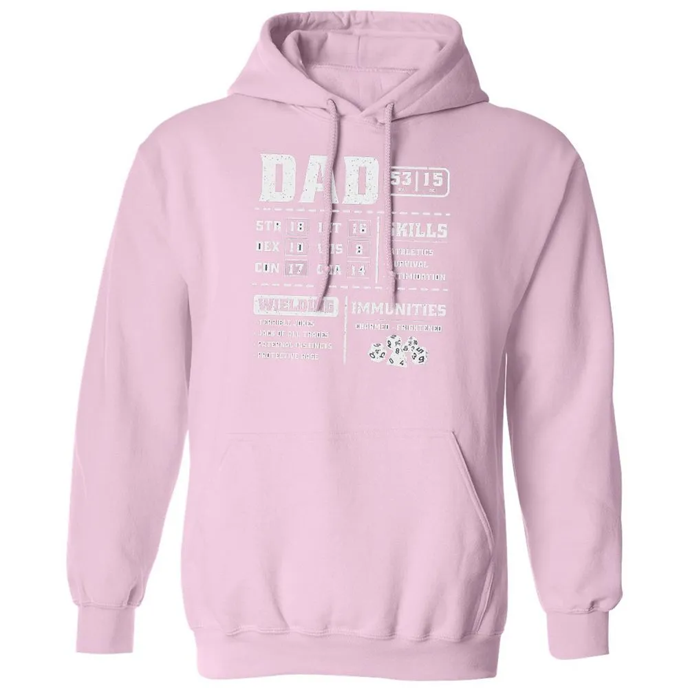 Dad Stat Block 2 Classic Unisex Hoodie - Light Pink - 3