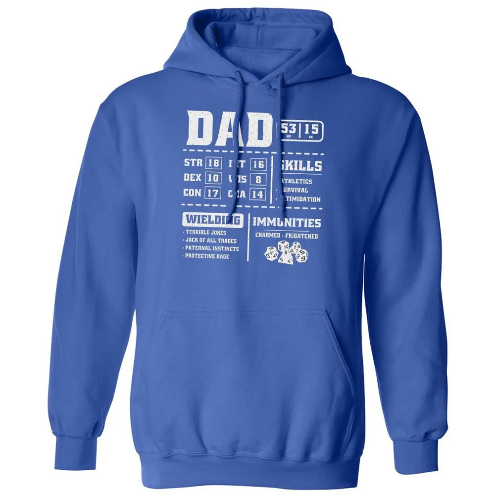 Dad Stat Block 2 Classic Unisex Hoodie - Royal - 9