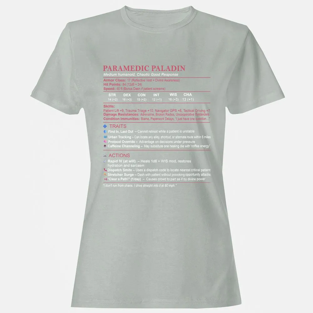 Paramedic Stats Women's T-Shirt - Ash - 2