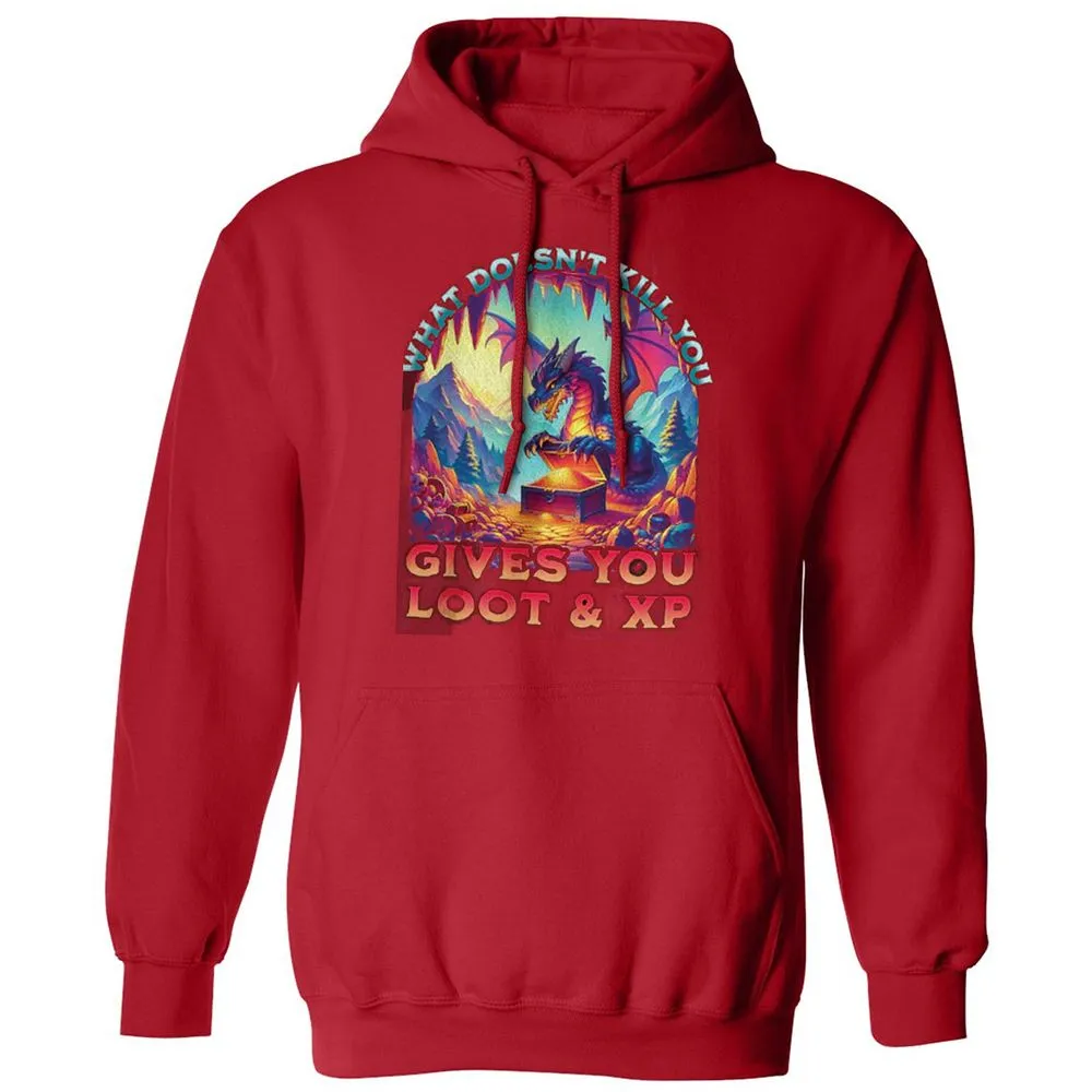 What Doesn't Kill You Give You Loot & XP Classic Unisex Hoodie - Red - 5