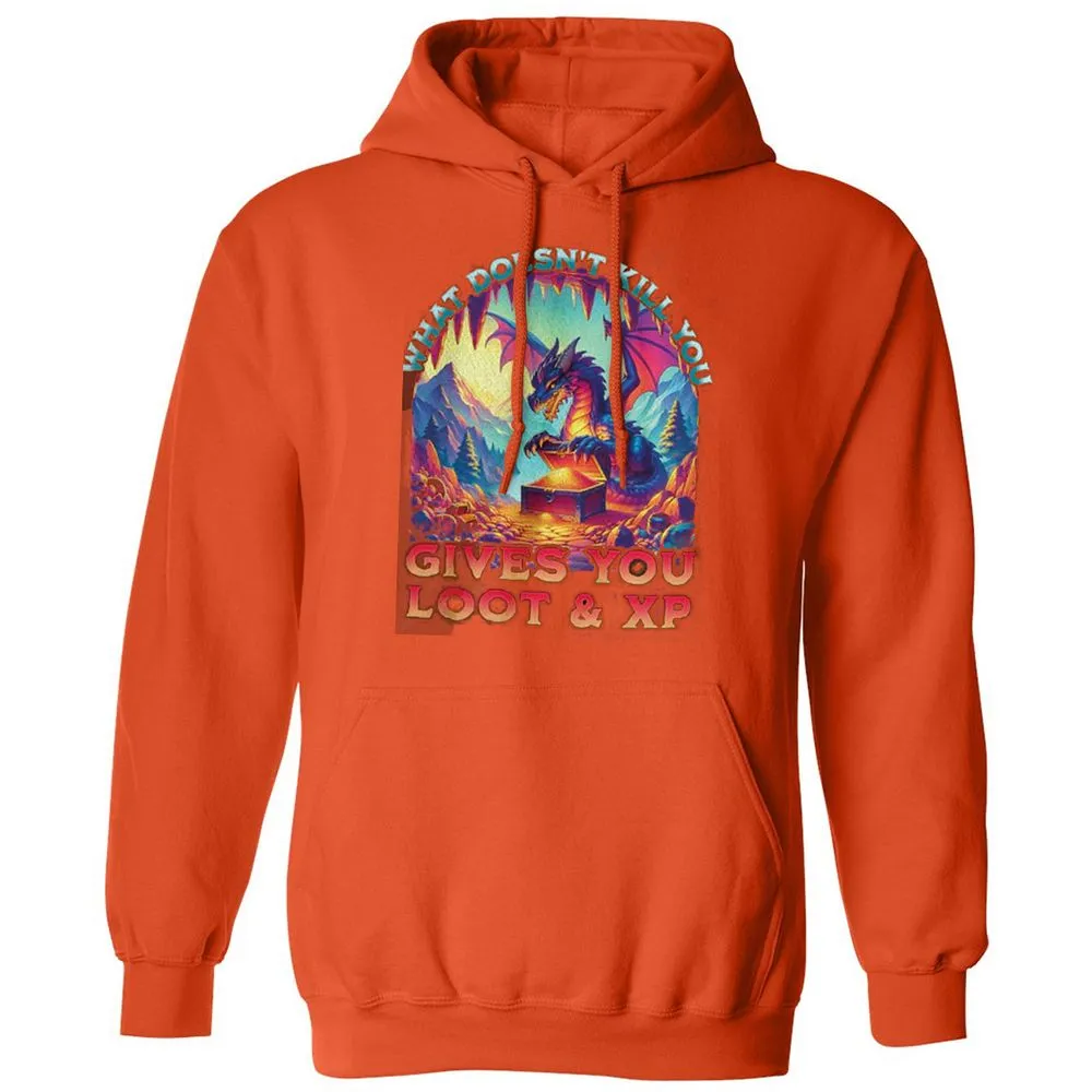 What Doesn't Kill You Give You Loot & XP Classic Unisex Hoodie - Orange - 10