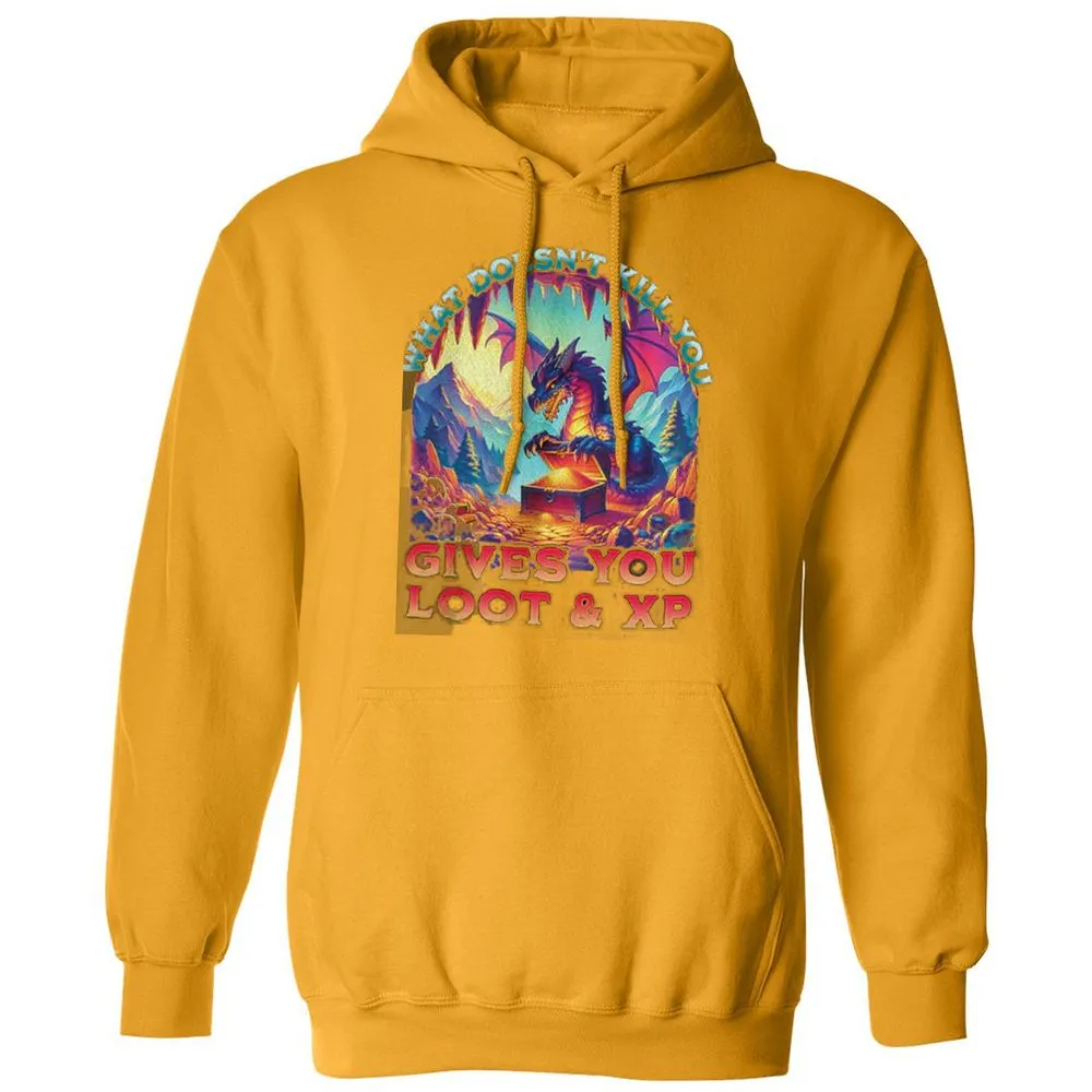 What Doesn't Kill You Give You Loot & XP Classic Unisex Hoodie - Gold - 12