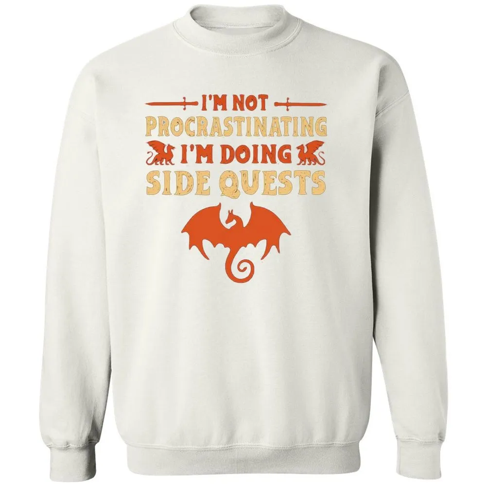 I'm Doing Side Quests Classic Unisex Sweatshirt - White - 12