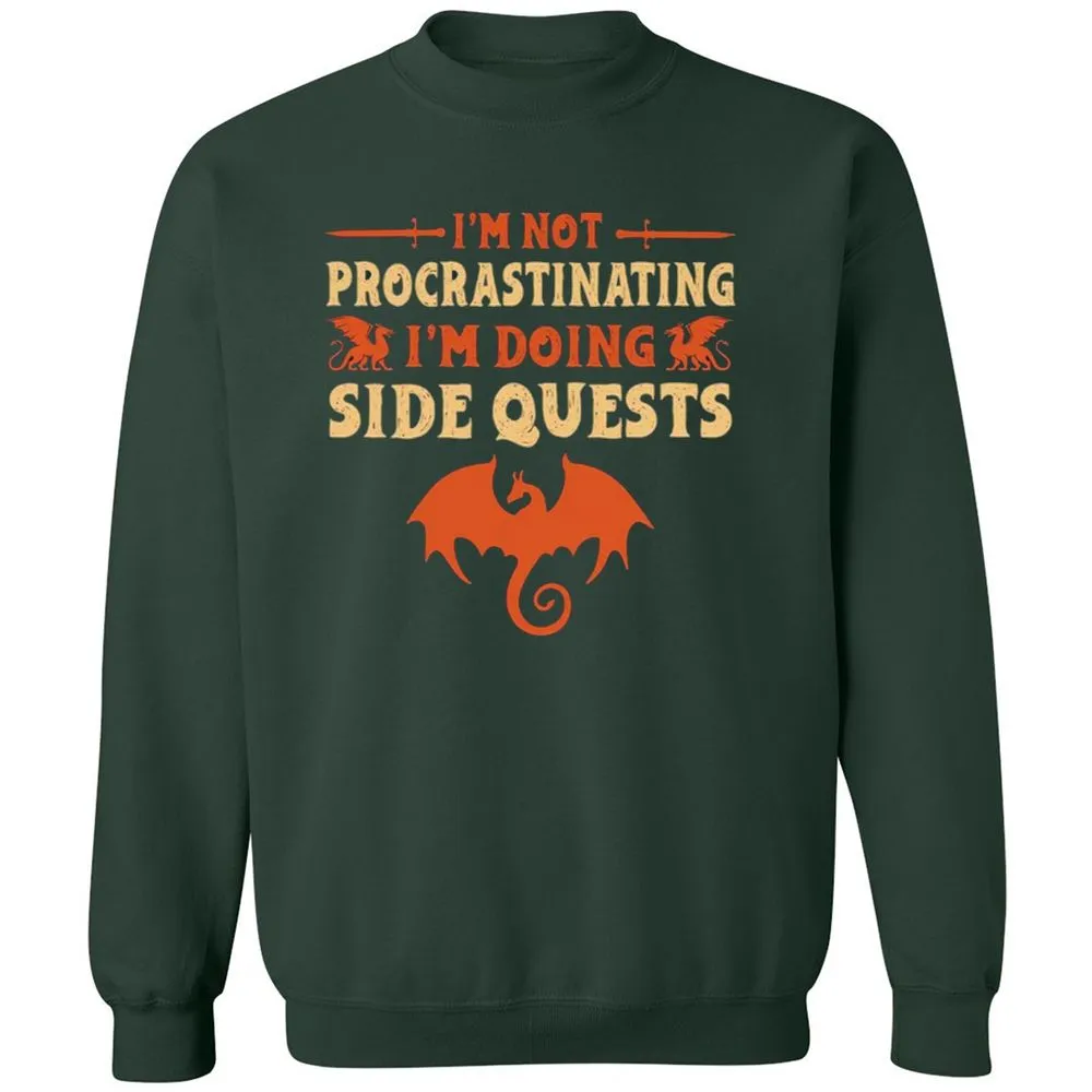 I'm Doing Side Quests Classic Unisex Sweatshirt - Forest Green - 4