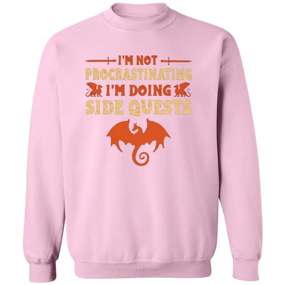 I'm Doing Side Quests Classic Unisex Sweatshirt - Light Pink - 3