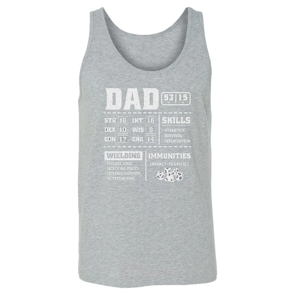 Dad Stat Block 2 Unisex Jersey Tank - Athletic Heather - 4