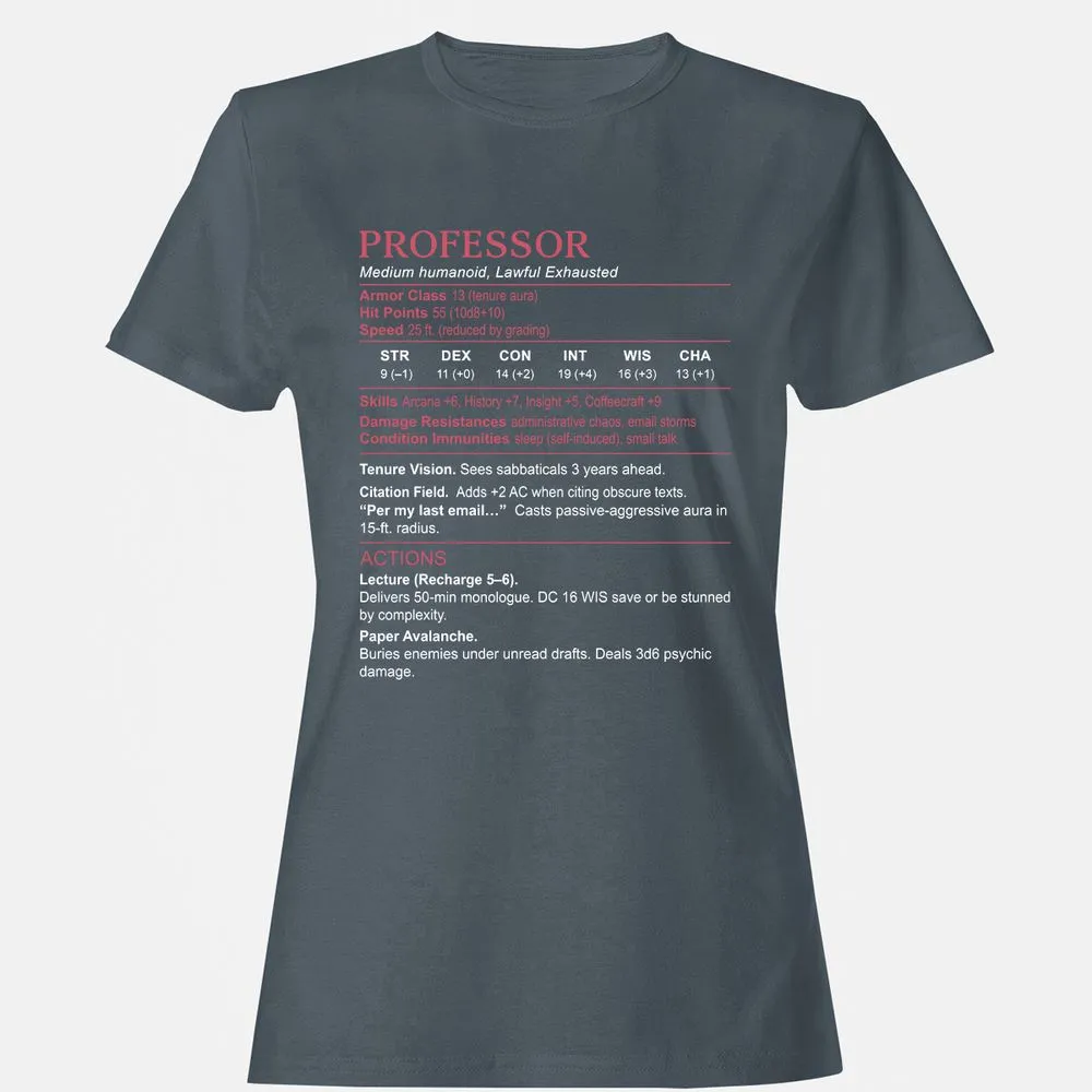 Professor Stats Women's T-Shirt - Charcoal - 3