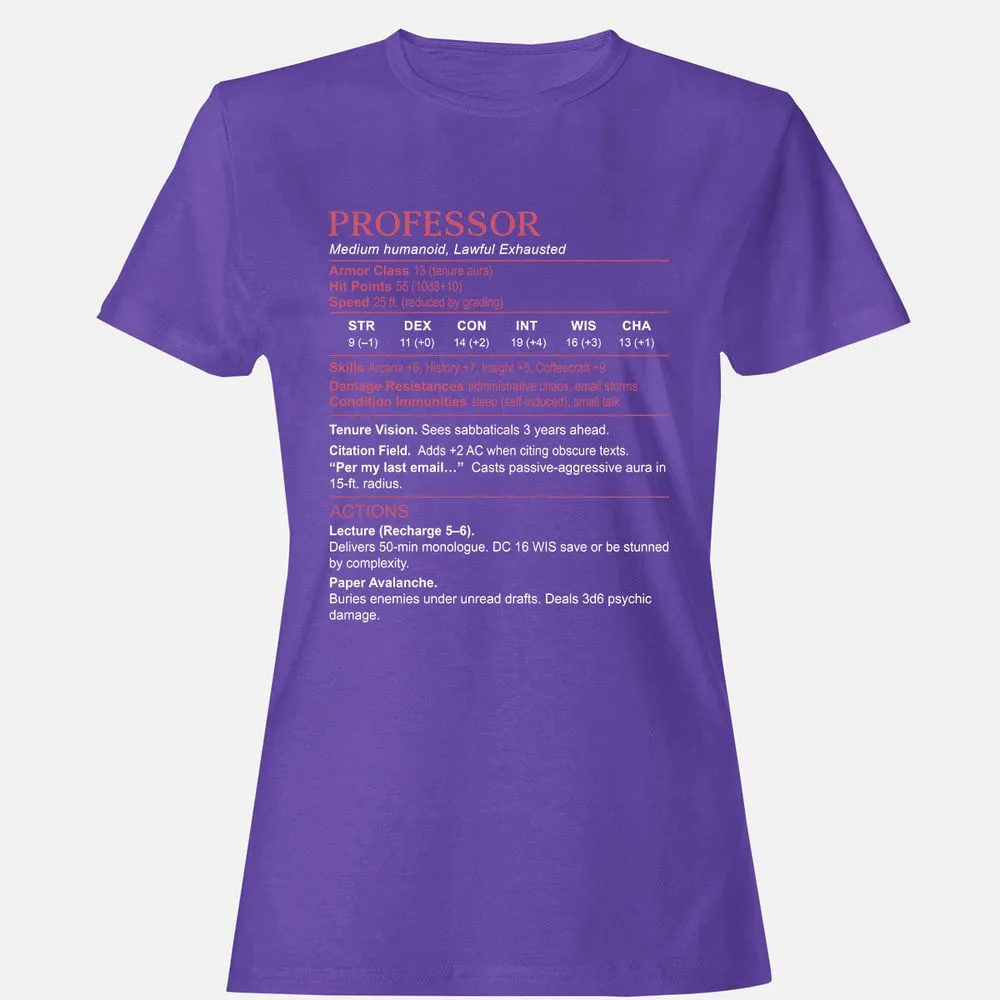 Professor Stats Women's T-Shirt - Purple - 12